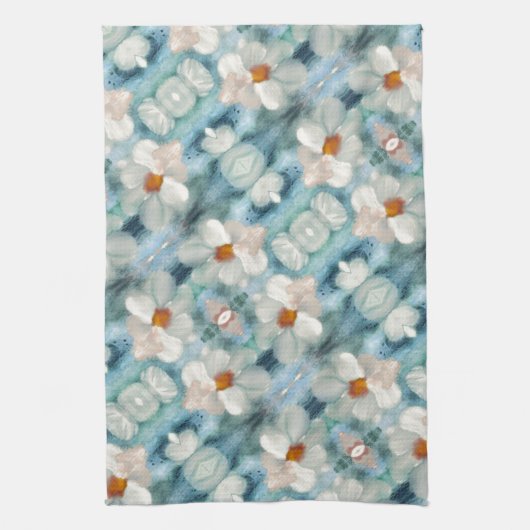 Daisy Watercolor Floral Geschirrtuch (Vertikal)