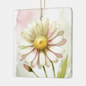 Daisy Watercolor Flower Modern Professional Keramikornament (Links)