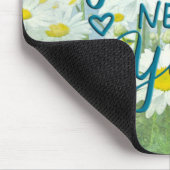 Daisy Watercolor mit Quote Mouse Pad Mousepad (Ecke)