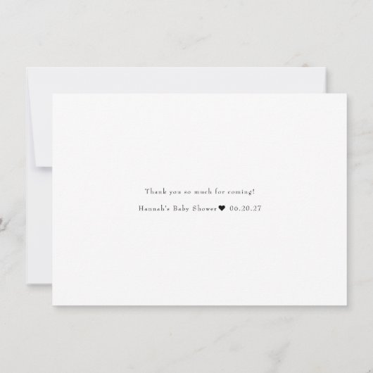 Daisy Watercolor | Vielen Dank Mitteilungskarte (Rückseite)