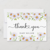 Daisy Watercolor | Vielen Dank Mitteilungskarte (Vorderseite)