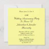 Daisy Wedding Anniversary Party Einladung (Rückseite)