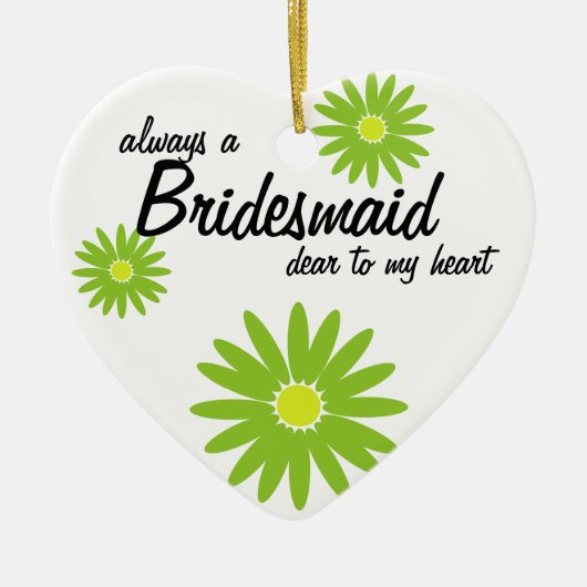 Daisy Wedding Bridesmaid Keramikornament (Vorne)