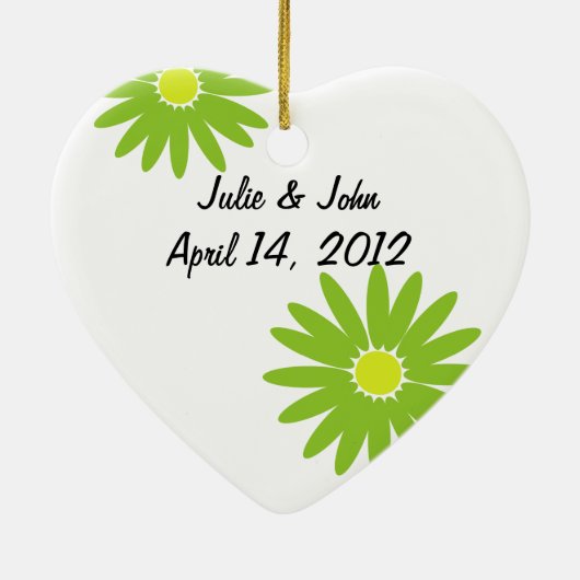 Daisy Wedding Bridesmaid Keramikornament (Hinten)