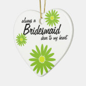 Daisy Wedding Bridesmaid Keramikornament (Links)