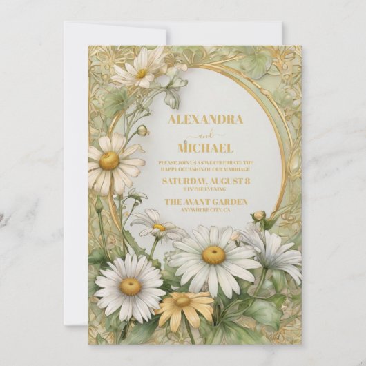 Daisy Wedding Einladung (Vorderseite)