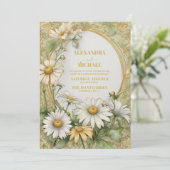 Daisy Wedding Einladung (Stehend Vorderseite)