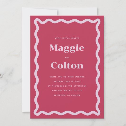 Daisy Wedding Einladung (Vorderseite)