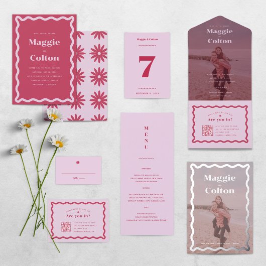 Daisy Wedding Einladung