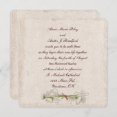 Daisy Wedding Elegance Einladung (Vorne/Hinten)