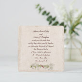 Daisy Wedding Elegance Einladung (Stehend Vorderseite)