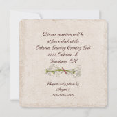 Daisy Wedding Elegance Einladung (Rückseite)