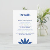 Daisy Wedding Enclosure Card Begleitkarte (Stehend Vorderseite)