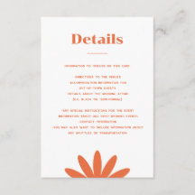 Daisy Wedding Enclosure Card