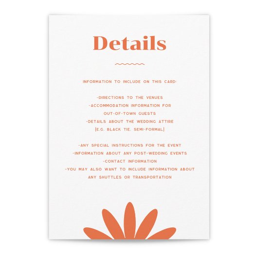 Daisy Wedding Enclosure Card Begleitkarte