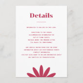 Daisy Wedding Enclosure Card Begleitkarte (Vorderseite)
