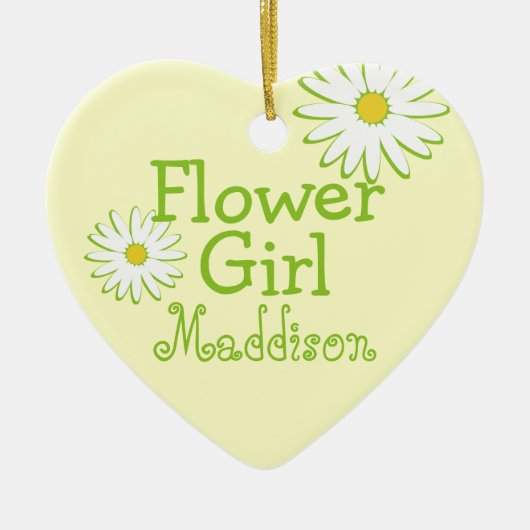 Daisy Wedding Flower Girl Keramikornament (Vorne)