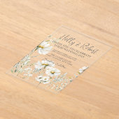 Daisy Wedding Foto QR-Code Acryleinladungen (Ablage )