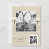 Daisy Wedding Foto QR-Code Einladung (Rückseite)
