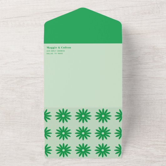 Daisy Wedding in einer Einladung (Außenbereich)