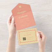 Daisy Wedding in einer Einladung (Abreißen)