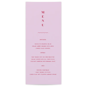 Daisy Wedding Menu Menükarte