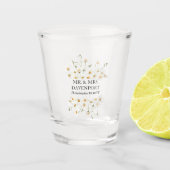 Daisy Wedding Mr. & Mrs. Monogram Shot Glass Bevor Schnapsglas (Vorderseite)