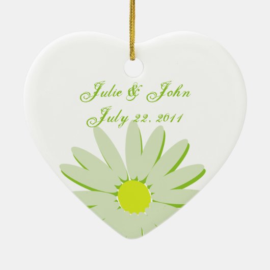 Daisy Wedding / Mutter der Braut Keramik Ornament (Hinten)