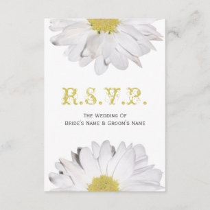 Daisy Wedding RSVP Karte