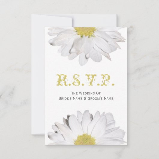 Daisy Wedding RSVP Karte (Vorderseite)