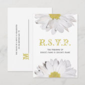 Daisy Wedding RSVP Karte (Vorne/Hinten)