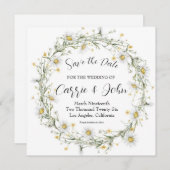 Daisy Wedding Save the Date Card (Vorne/Hinten)
