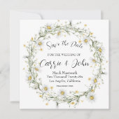 Daisy Wedding Save the Date Card (Vorderseite)