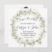 Daisy Wedding Save the Date Card (Vorne/Hinten)