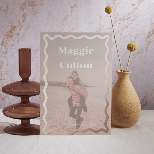 Daisy Wedding Save the Date Folieneinladung