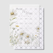 Daisy Wedding Save the Date Pergament Einladungen (Versetzt (Einladung))