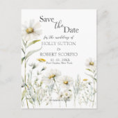 Daisy Wedding Save the Date Postkarte (Vorderseite)