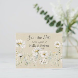 Daisy Wedding Save the Date Postkarte