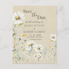 Daisy Wedding Save the Date Postkarte