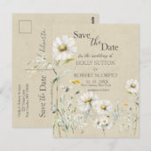 Daisy Wedding Save the Date Postkarte (Vorne/Hinten)