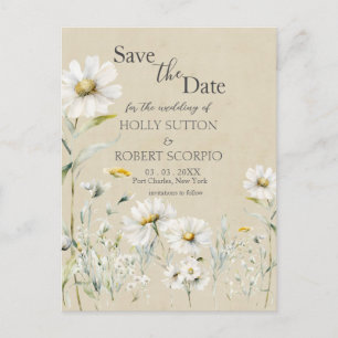 Daisy Wedding Save the Date Postkarte