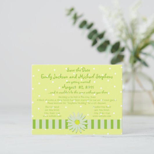 Daisy Wedding/Save the Date Save The Date (Stehend Vorderseite)