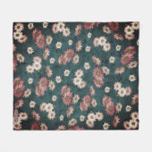 Daisy Whispers Pastel Garden Blaugrün Hintergrund Fleecedecke (Vorderseite (Horizontal))