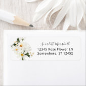 Daisy White Floral Return Address Label 1 (Insitu)