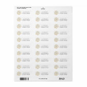 Daisy White Floral Return Address Label 2 (Vorne)