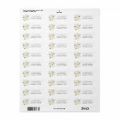 Daisy White Floral Return Address Label 4 (Vorne)