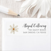 Daisy White Floral Rücksendeadresse (Insitu)