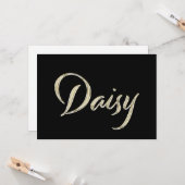 Daisy white gold Handwriting Karte (Vorderseite/Rückseite Beispiel)