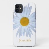 Daisy White Yellow Script Case-Mate iPhone Case (Rückseite)