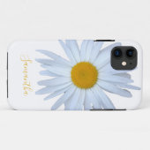Daisy White Yellow Script Case-Mate iPhone Case (Rückseite (Horizontal))